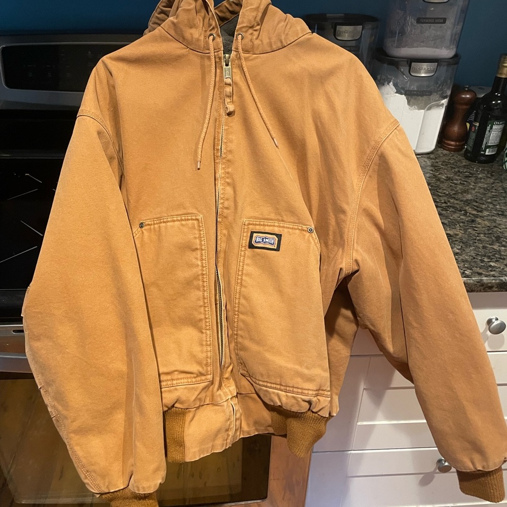 Brown Big Smith Hooded Work Jacket